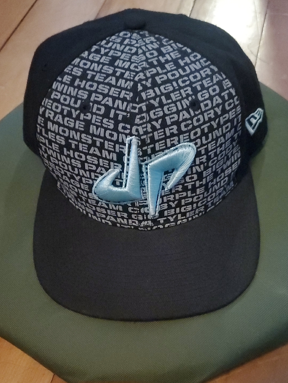 Dude Perfect ! New Era Black and Light Blue Graphic Snapback Hat
